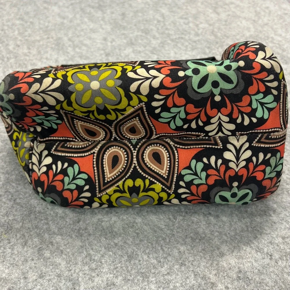 Vera Bradley Provencal Insulated Lunch‎ Bag Paisley Floral Tote Black Orange